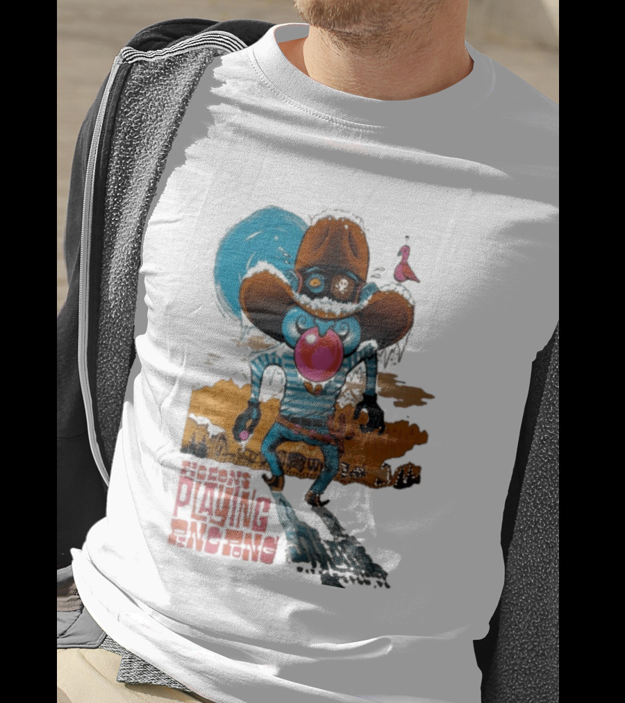 Pigeons Playing Ping Pong February 6 7 2026 Pittsburgh PA Cowboy Alien Theme With Pink Bubblegum And Purple Pigeon T-Shirt