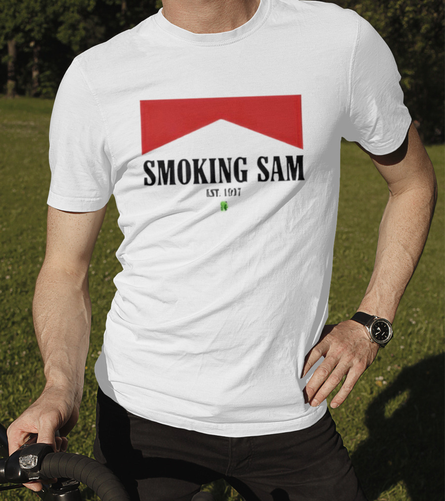 Smoking Sam Est 1997 Marlboro Man Seattle Football T-Shirt