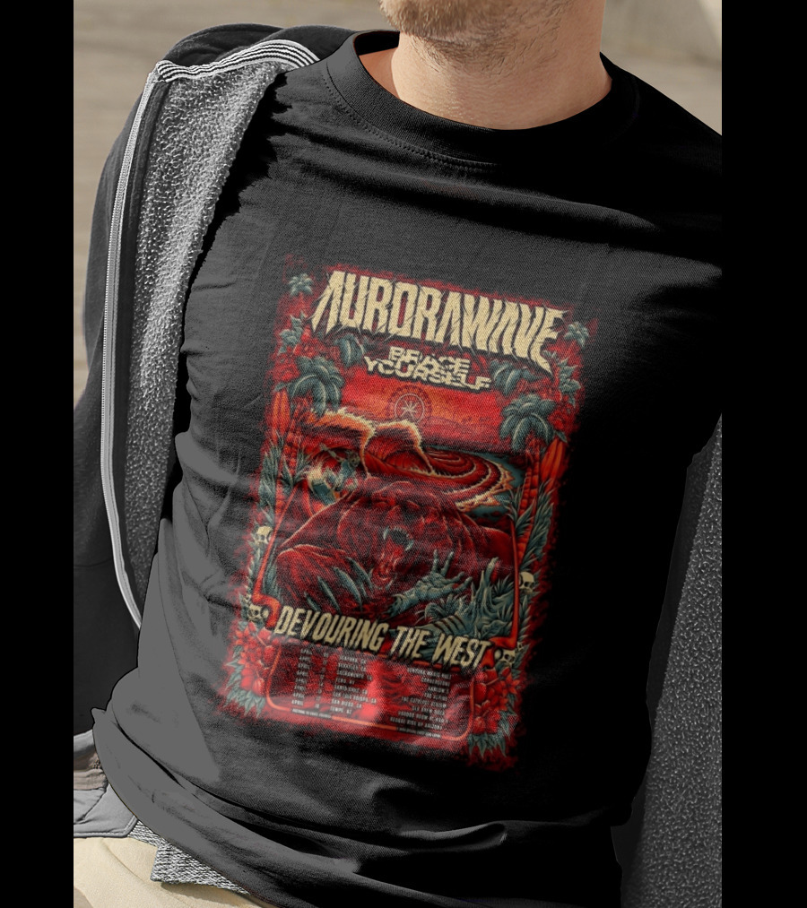 Aurorawave Devouring The West Tour 2026 West Coast Dates Venture Ventura April T-Shirt