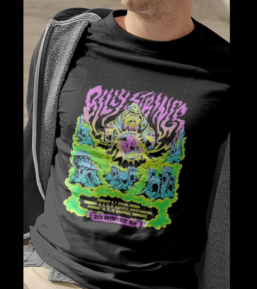 Billy Strings Winter Tour 2026 Psychedelic Castle T-Shirt