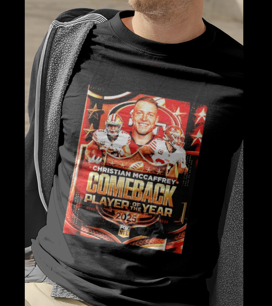Christian McCaffrey 2025 NFL Comeback Player Of The Year San Francisco 49ers T-Shirt