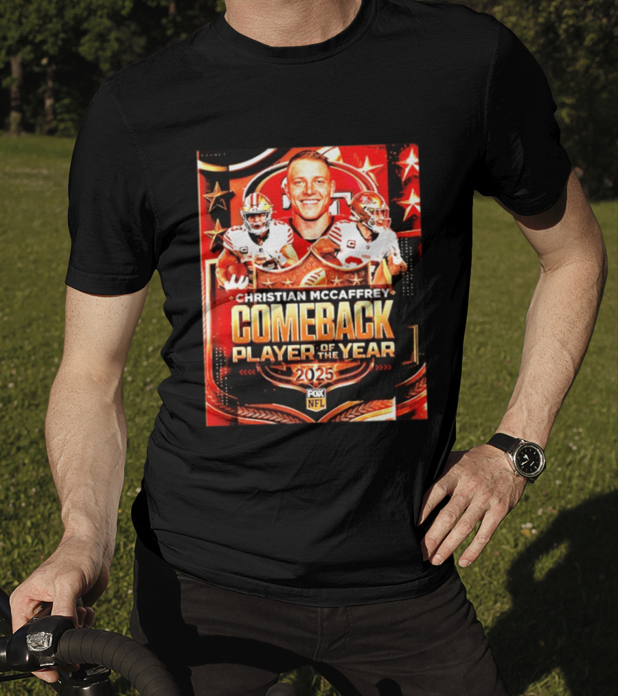 Christian McCaffrey 2025 NFL Comeback Player Of The Year San Francisco 49ers T-Shirt
