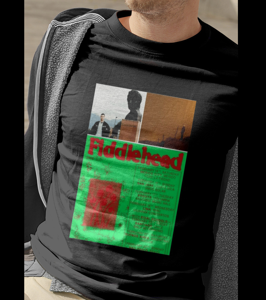 Fiddlehead February 2026 Shows Mexico City San Jose Bogota Lima Santiago Buenos Aires São Paulo T-Shirt