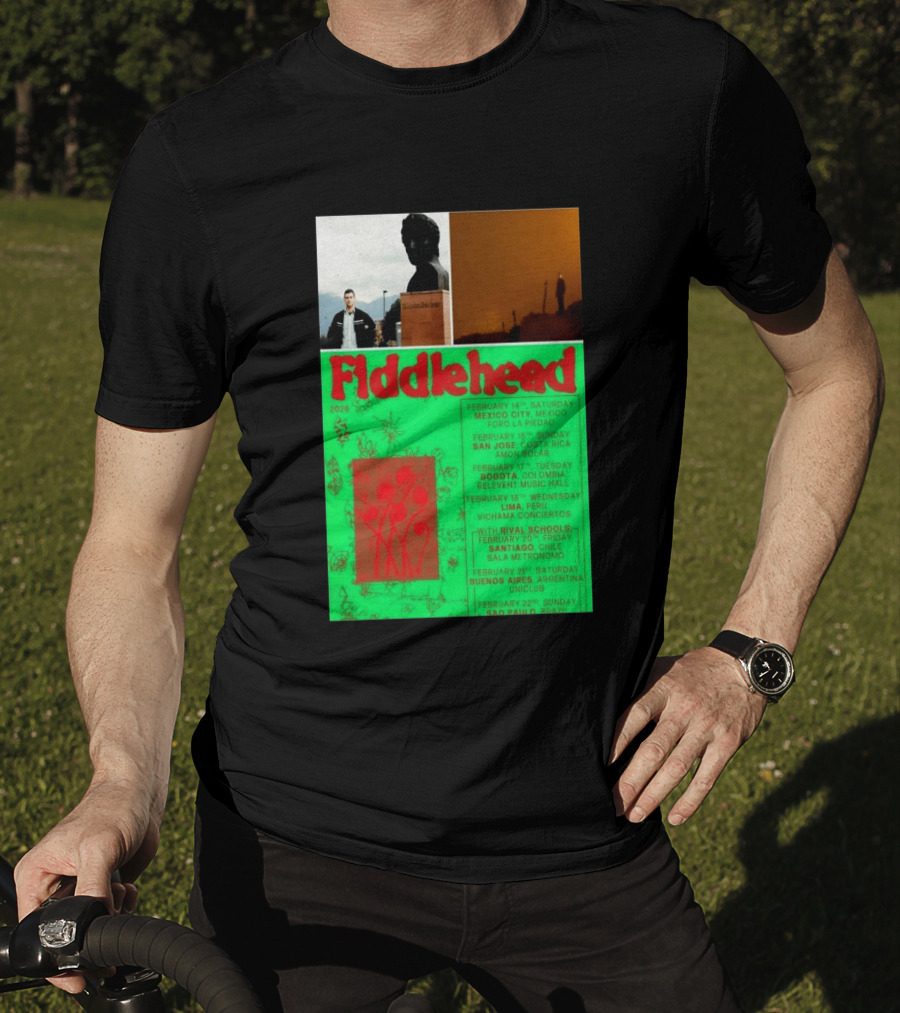 Fiddlehead February 2026 Shows Mexico City San Jose Bogota Lima Santiago Buenos Aires São Paulo T-Shirt