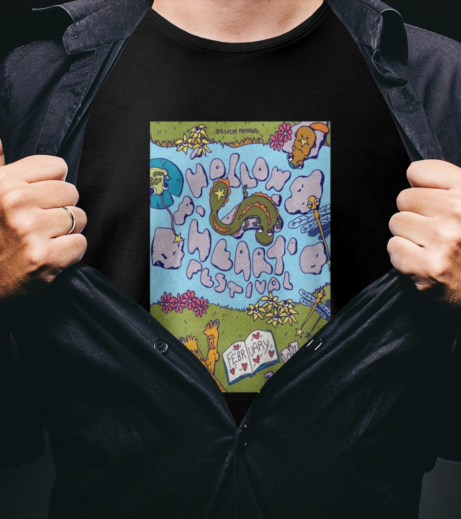 DSSOLVR Presents Hollow Heart Festival February 10 14 2026 T-Shirt