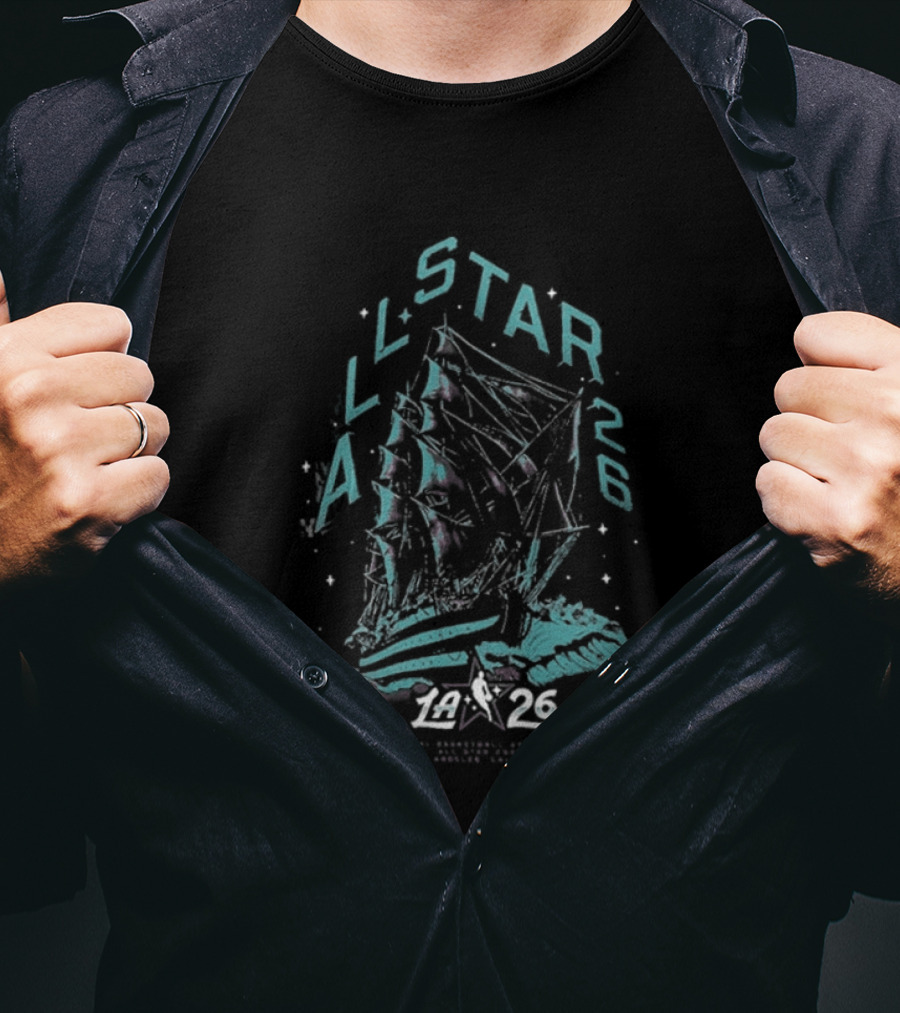 NBA All Star 2026 Los Angeles Sailboat T-Shirt