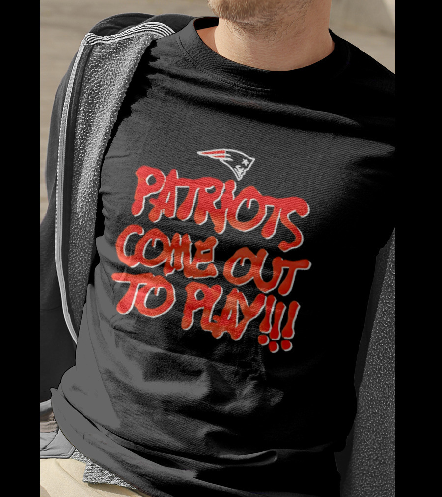 New England Patriots Come Out To Play Patriots Logo Enthusiast Gear T-Shirt