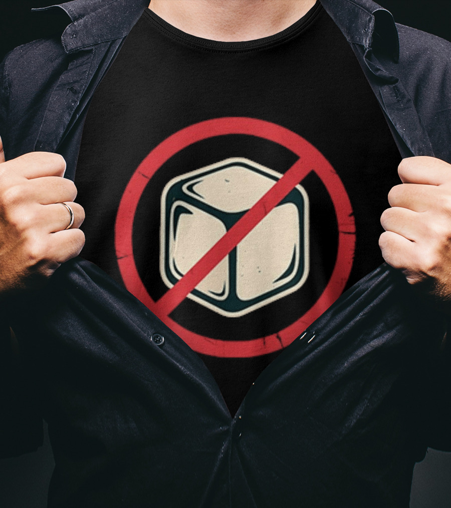 No Ice Anti ICE Prohibition Symbol Red Circle Slash T-Shirt