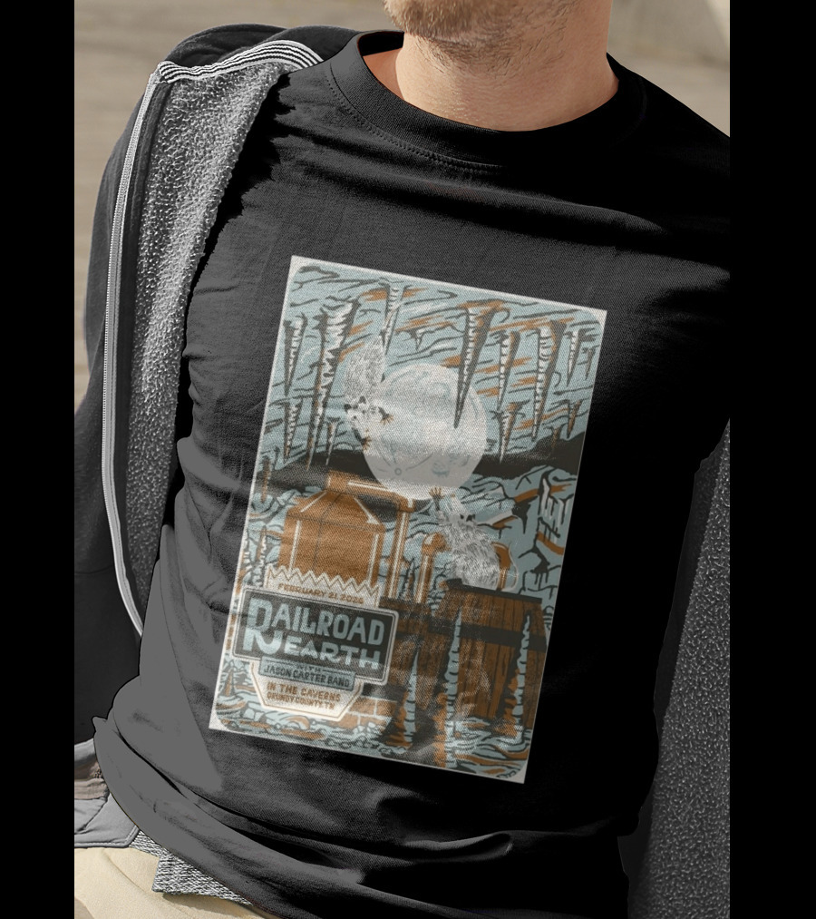 February 21 2026 Railroad Earth Jason Carter Band In The Caverns Grundy County TN T-Shirt