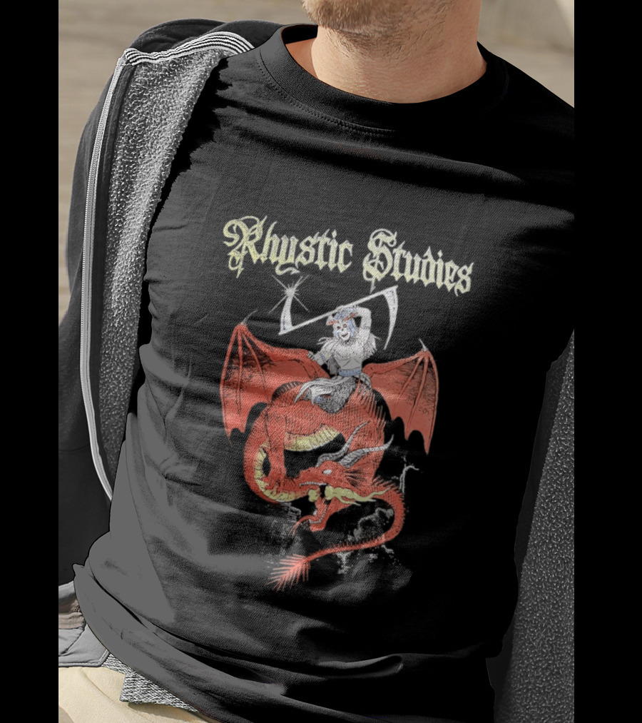 Rhystic Studies Big Ass Dragon Rider Fantasy T-Shirt