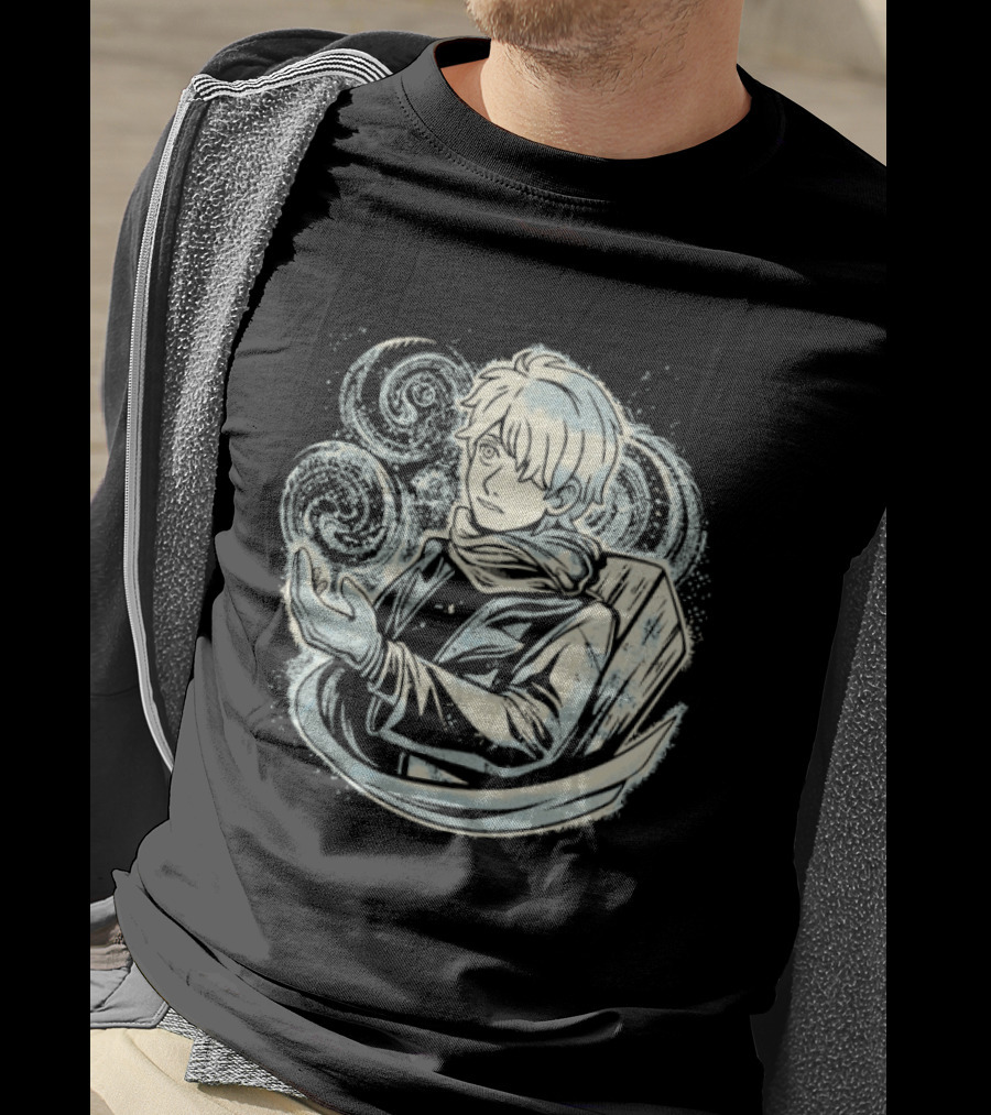 Karinimiki Depths Of Winter Ethereal Figure With Swirling Snowflakes T-Shirt