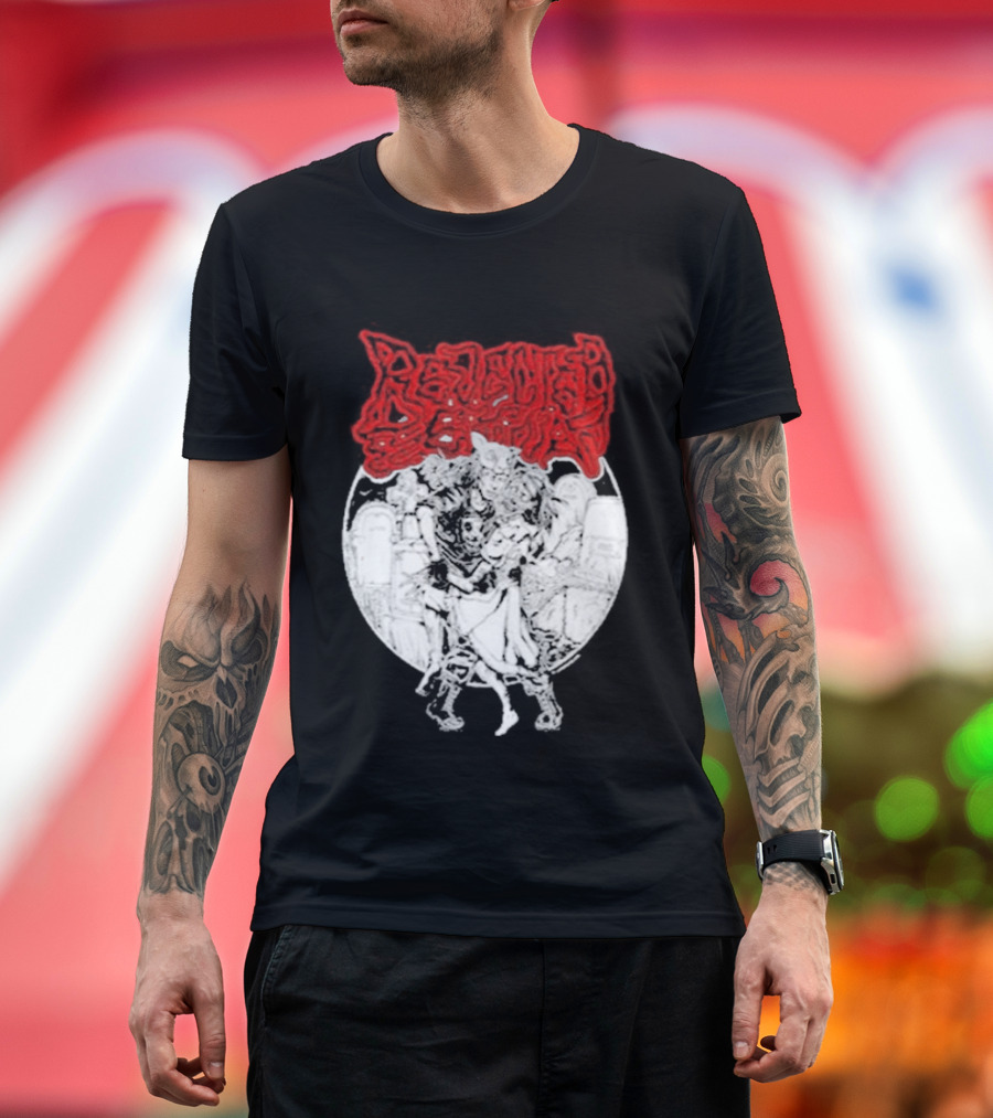 Lamb Mask Heart Motif Until Death Valentine's Symbolism T-Shirt