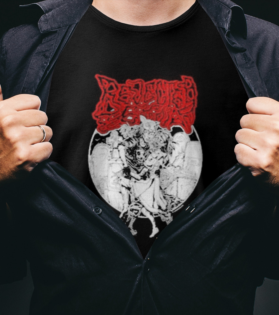 Lamb Mask Heart Motif Until Death Valentine's Symbolism T-Shirt