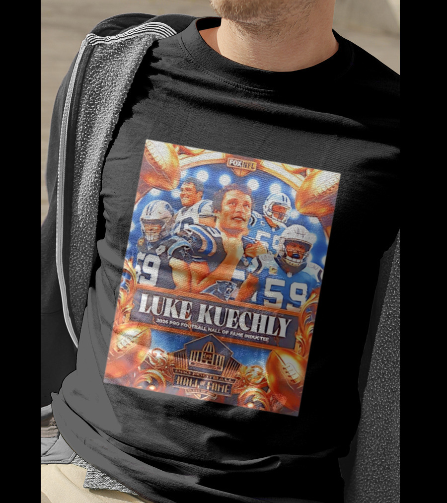 Luke Kuechly 2026 Pro Football Hall Of Fame Inductee Carolina Panthers NFL T-Shirt