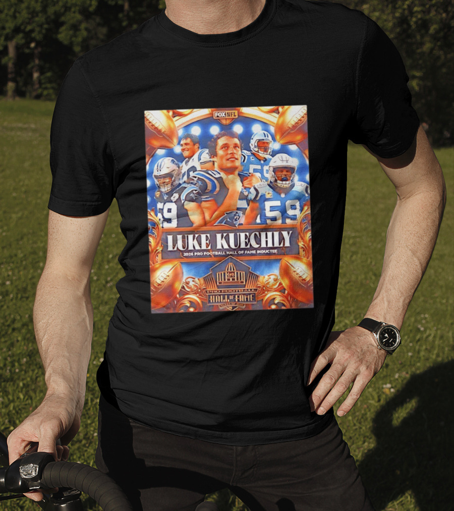 Luke Kuechly 2026 Pro Football Hall Of Fame Inductee Carolina Panthers NFL T-Shirt
