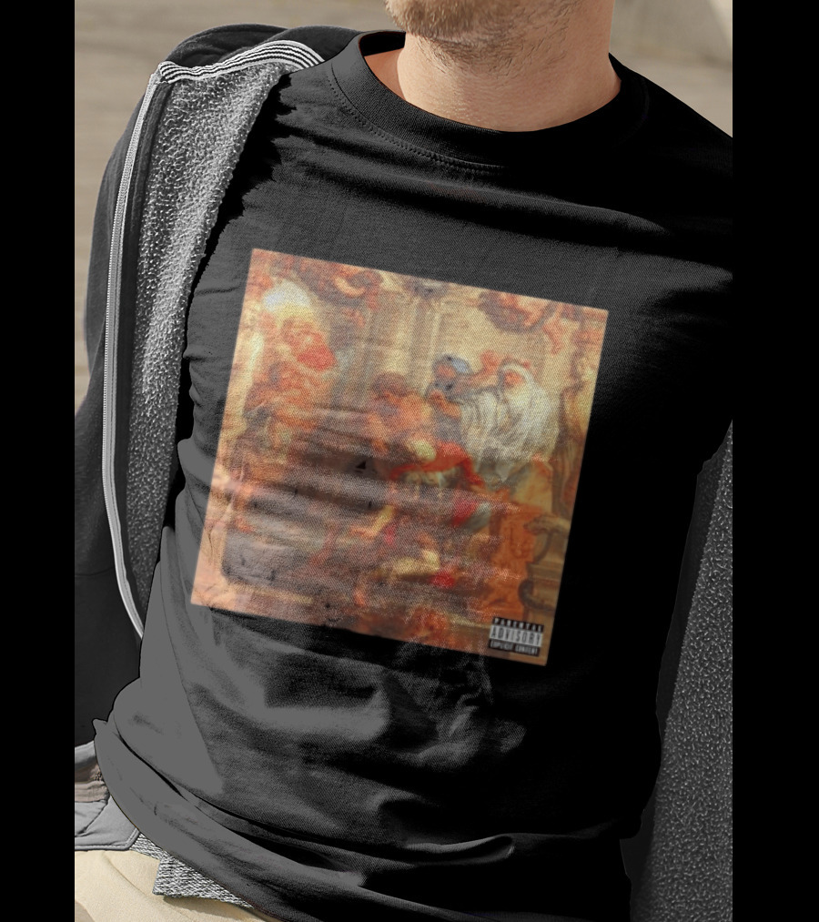 Suicideboys I No Longer Fear The Razor Guarding My Heel Album Cover Art Historic Painting Parental Advisory T-Shirt