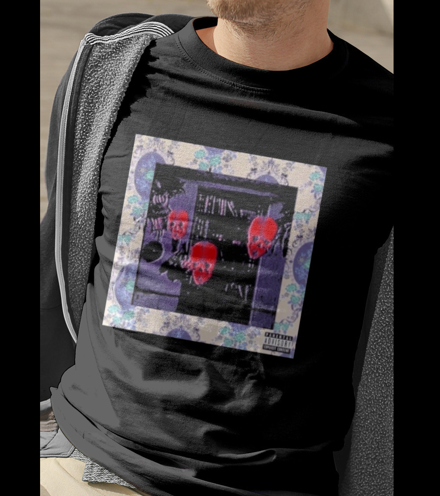 Suicideboys Kill Yourself Part IX The Soulseek Saga Album Cover With Parental Advisory Flowers And Skulls T-Shirt