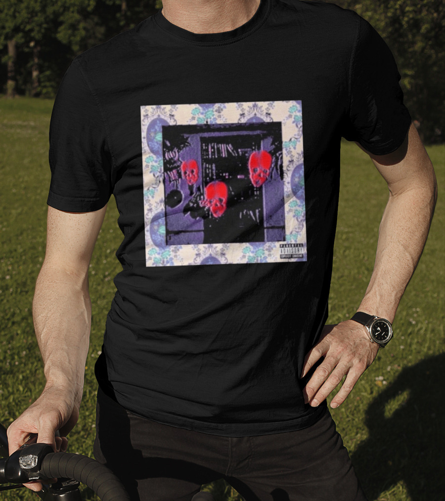 Suicideboys Kill Yourself Part IX The Soulseek Saga Album Cover With Parental Advisory Flowers And Skulls T-Shirt