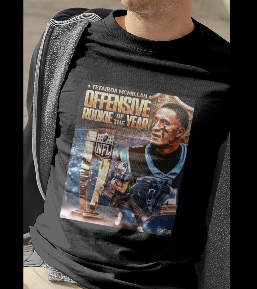 Tetairoa McMillan Carolina Panthers NFL Offensive Rookie Of The Year 2025 T-Shirt