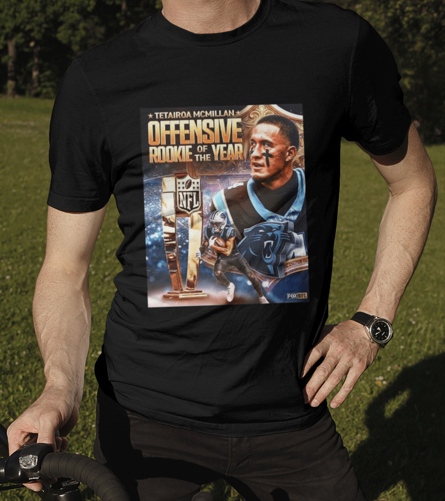 Tetairoa McMillan Carolina Panthers NFL Offensive Rookie Of The Year 2025 T-Shirt
