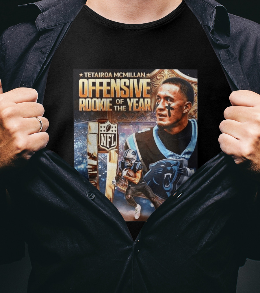 Tetairoa McMillan Carolina Panthers NFL Offensive Rookie Of The Year 2025 T-Shirt