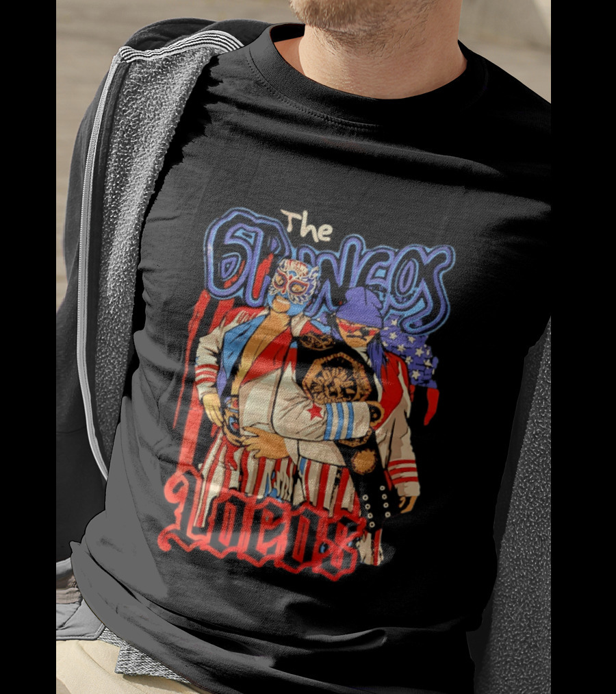 The Gringos Locos Wrestling Team Masked Champions With Stars And Stripes T-Shirt