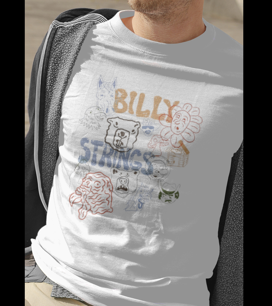 Billy Strings Characters Horse Sunflower Psychedelic T-Shirt