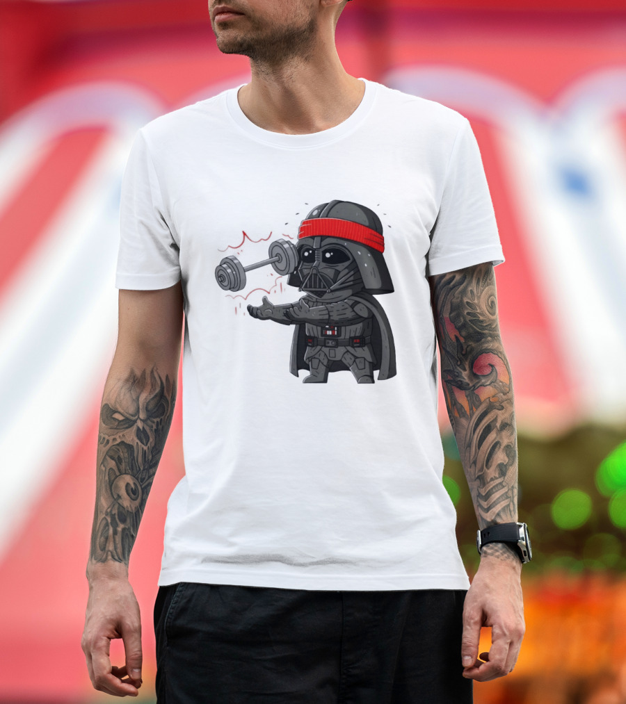 Force Lift Red Bandana Parody Villain Exercise Humor T-Shirt