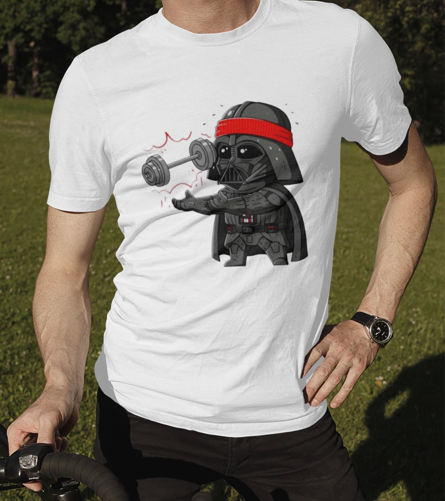 Force Lift Red Bandana Parody Villain Exercise Humor T-Shirt