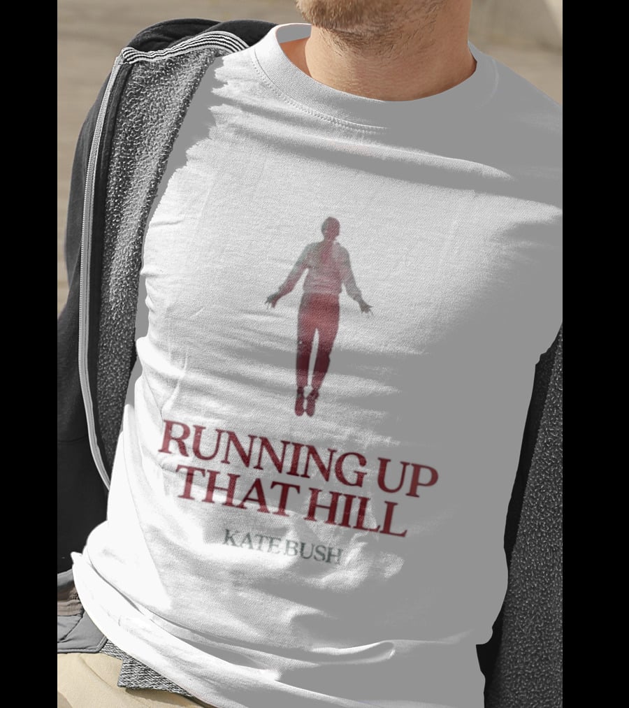 Running Up That Hill Kate Bush Music Stranger Things Silhouette Floating Figure T-Shirt