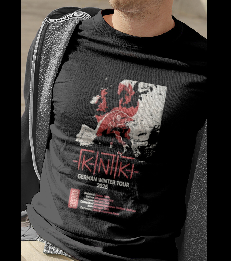 Gidiki German Winter Tour 2026 Europe Map Dates Venues T-Shirt