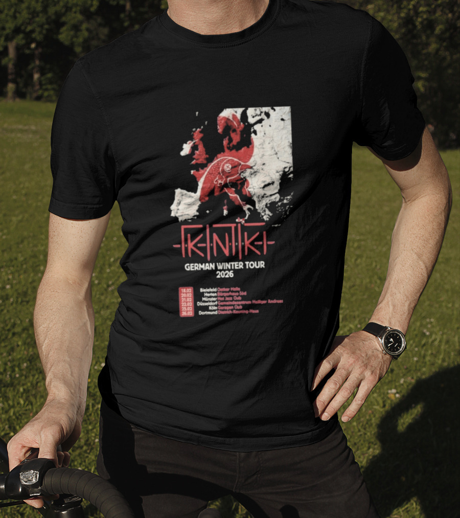 Gidiki German Winter Tour 2026 Europe Map Dates Venues T-Shirt