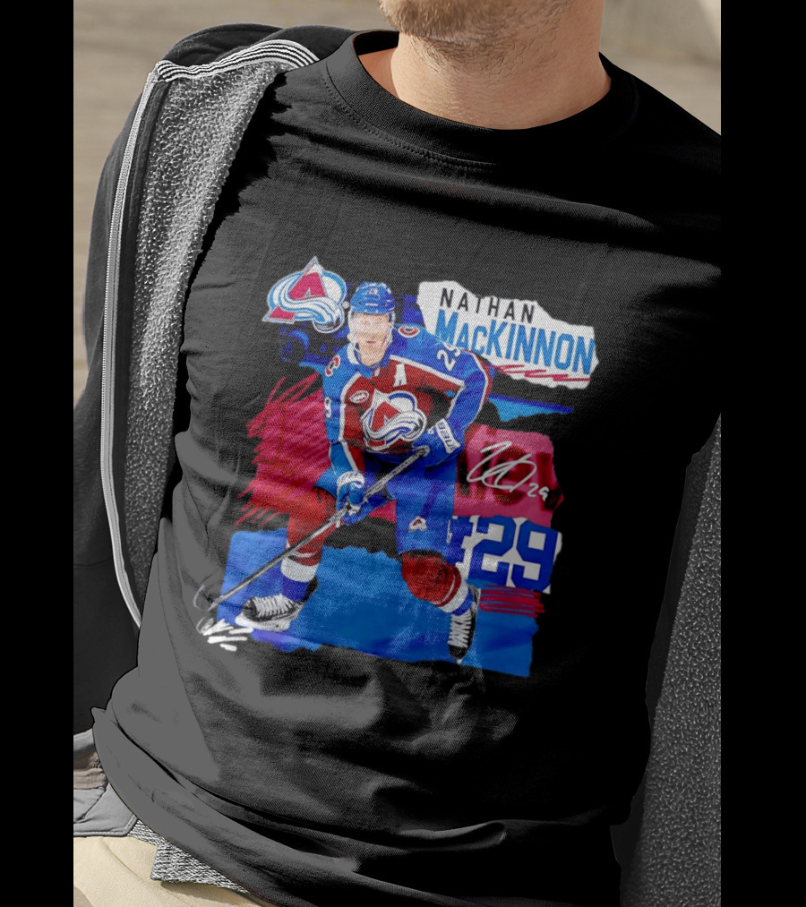 Nathan MacKinnon 29 Colorado Avalanche Hockey NHL Player T-Shirt