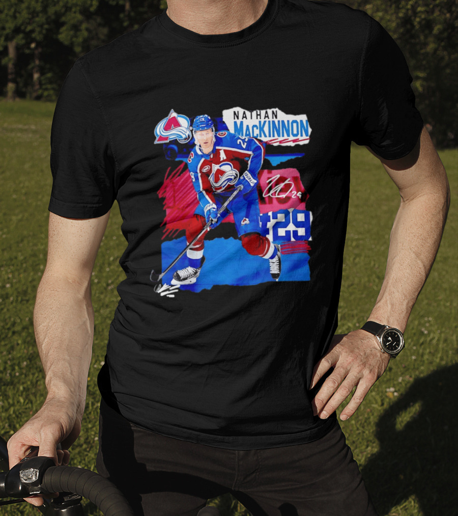 Nathan MacKinnon 29 Colorado Avalanche Hockey NHL Player T-Shirt