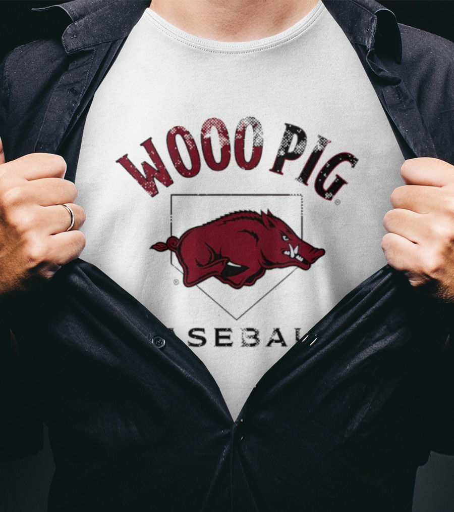 Arkansas Razorbacks Baseball Wooo Pig Motivation T-Shirt