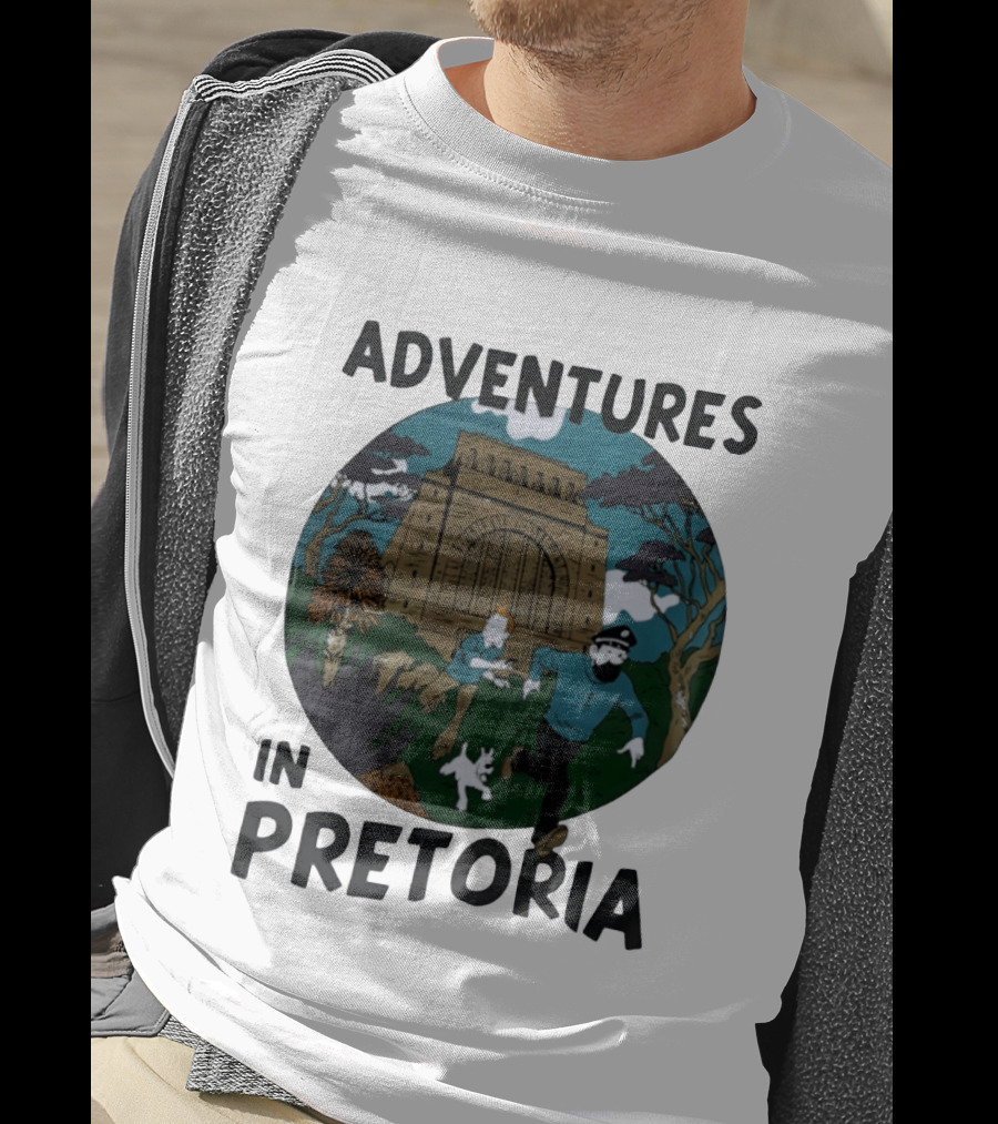 Adventures In Pretoria Tintin Captain Haddock Escape Scene T-Shirt