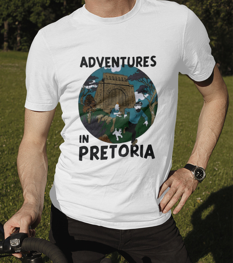 Adventures In Pretoria Tintin Captain Haddock Escape Scene T-Shirt