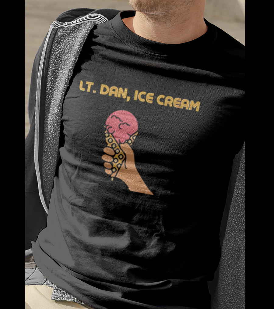 LT Dan Ice Cream Cone Hand T-Shirt