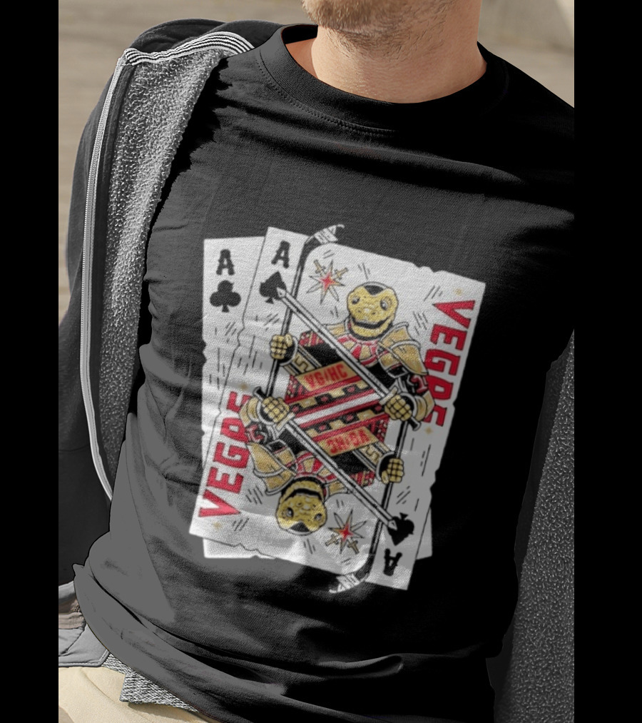 Vegas Golden Knights Chance Ace Playing Cards T-Shirt