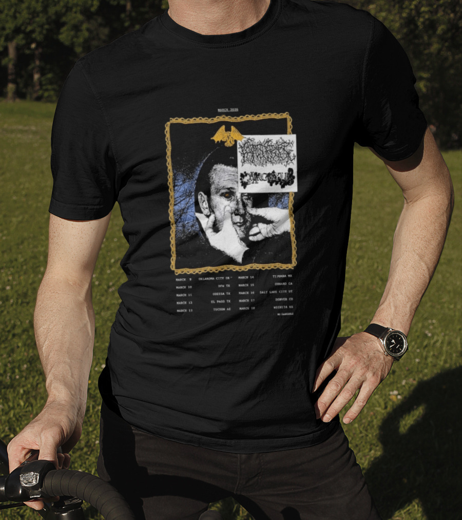 Primitive Rage Tour March 2026 Cold World Sacred Cowboys Woodchuck Hattiesburg Mississippi T-Shirt