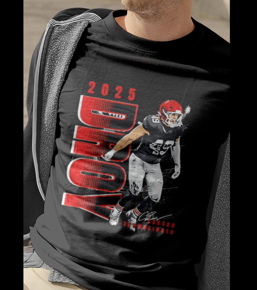 2025 DROY Carson Schwesinger Cleveland Browns T-Shirt