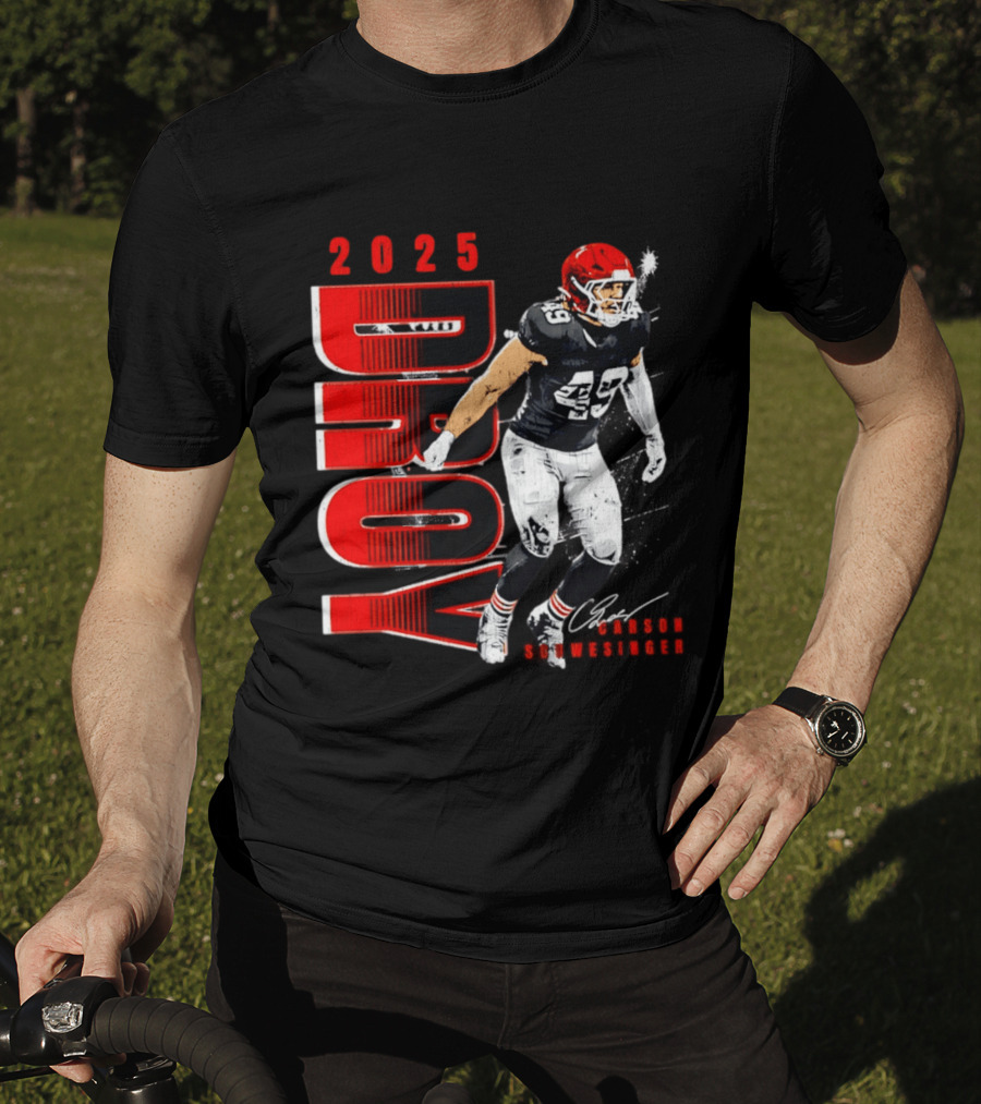 2025 DROY Carson Schwesinger Cleveland Browns T-Shirt