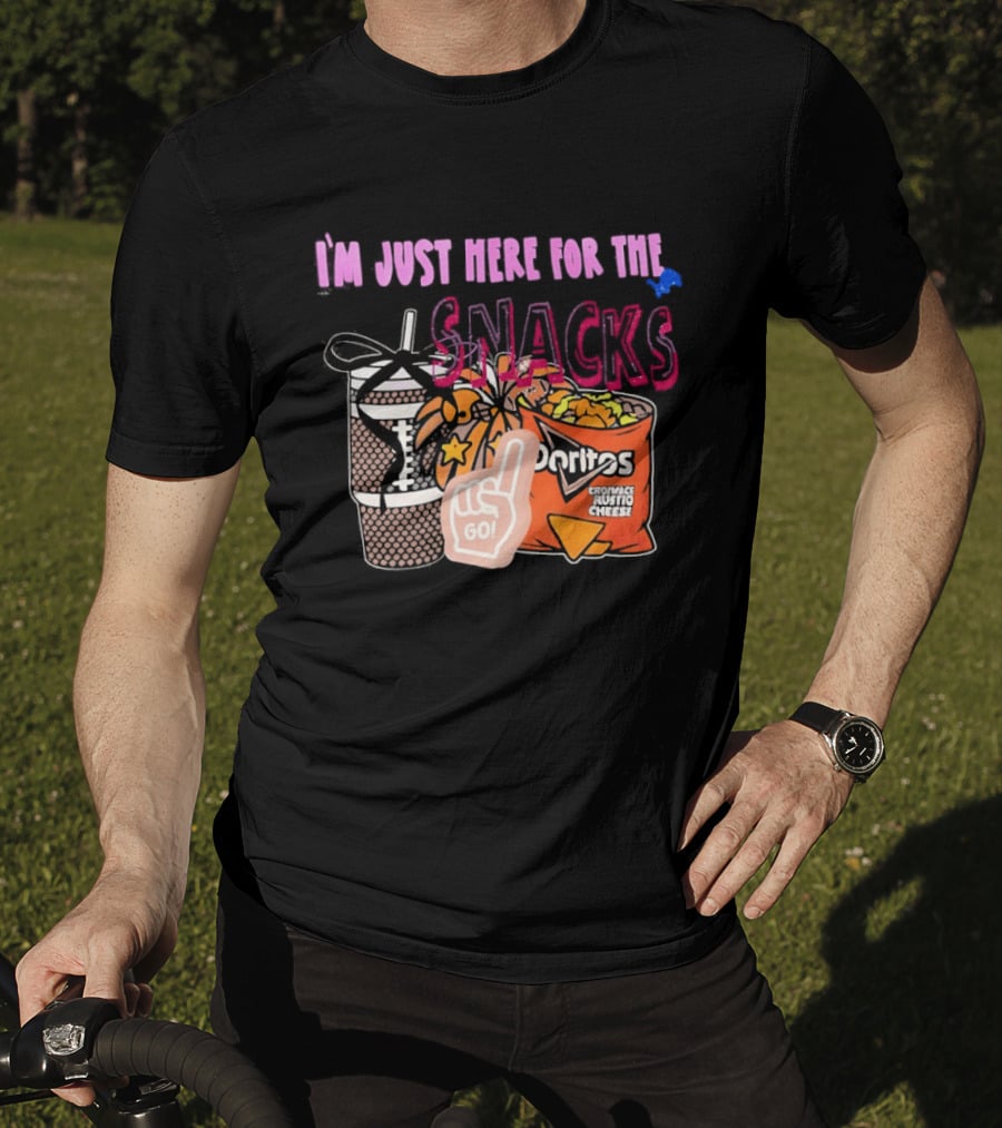 I'm Just Here For The Snacks Detroit Lions Doritos And Go Drink T-Shirt