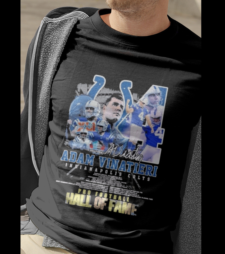 Indianapolis Colts Adam Vinatieri Pro Football Hall Of Fame T-Shirt