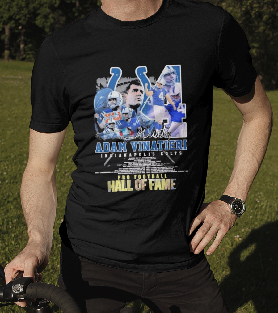 Indianapolis Colts Adam Vinatieri Pro Football Hall Of Fame T-Shirt
