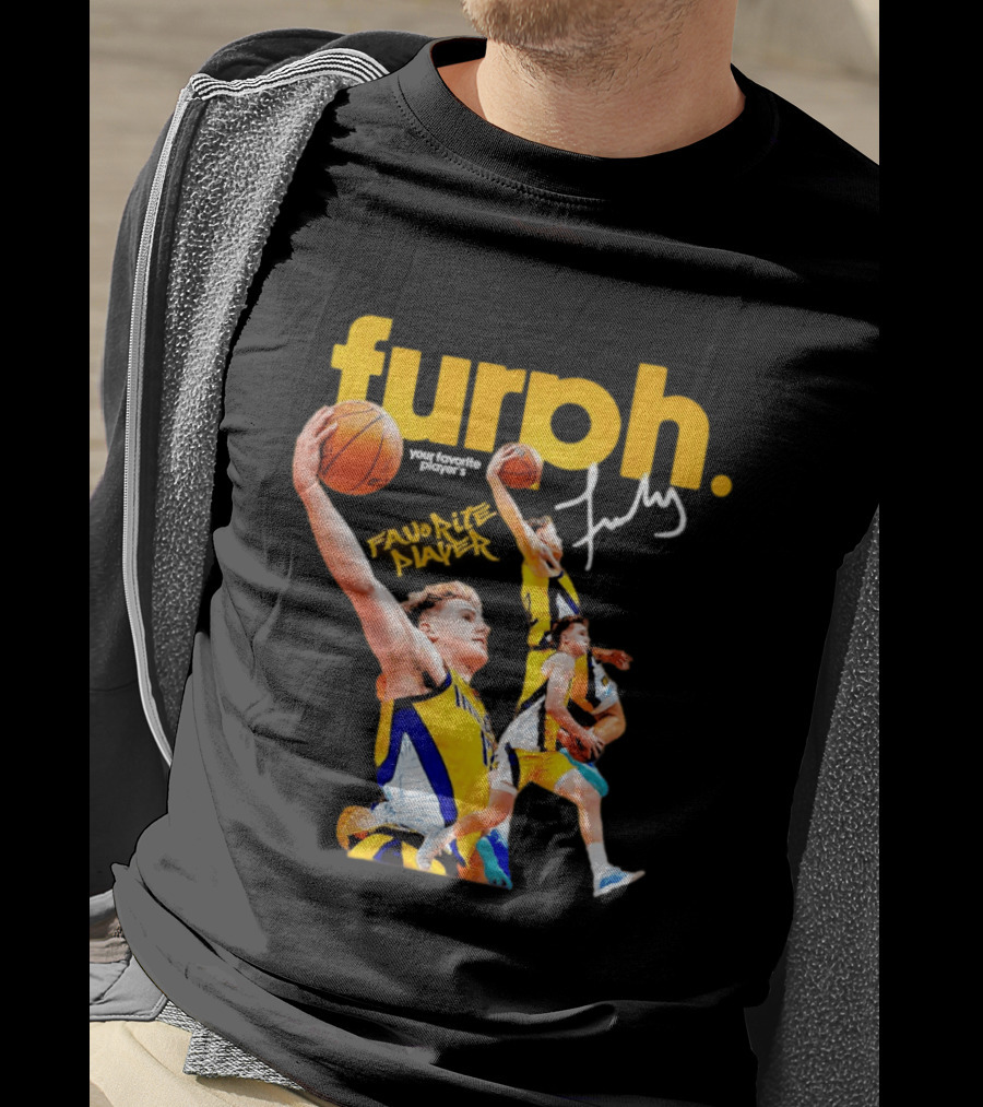 Furphy Indiana Pacers Basketball Player Jump Shot Action T-Shirt