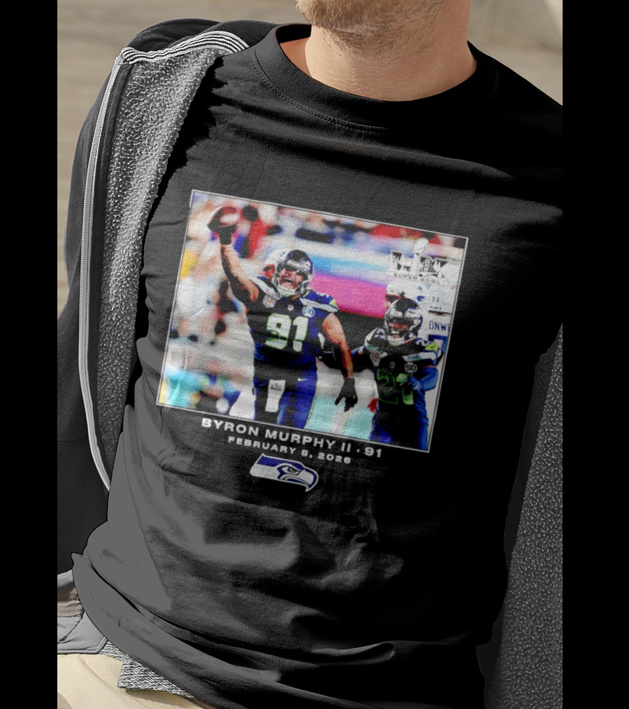 Byron Murphy II Seattle Seahawks Super Bowl LXI February 1 2026 T-Shirt