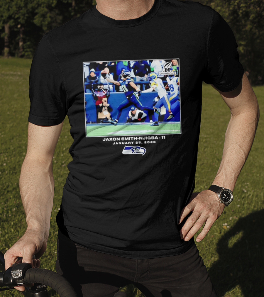 Seattle Seahawks Jaxon Smith Njigba 11 January 25 2026 Game Day Highlight Champions T-Shirt