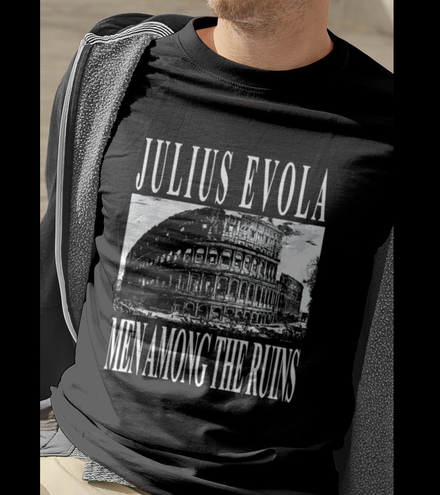Julius Evola Men Among The Ruins Colosseum Motif T-Shirt