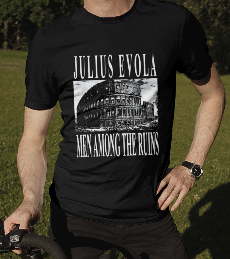 Julius Evola Men Among The Ruins Colosseum Motif T-Shirt